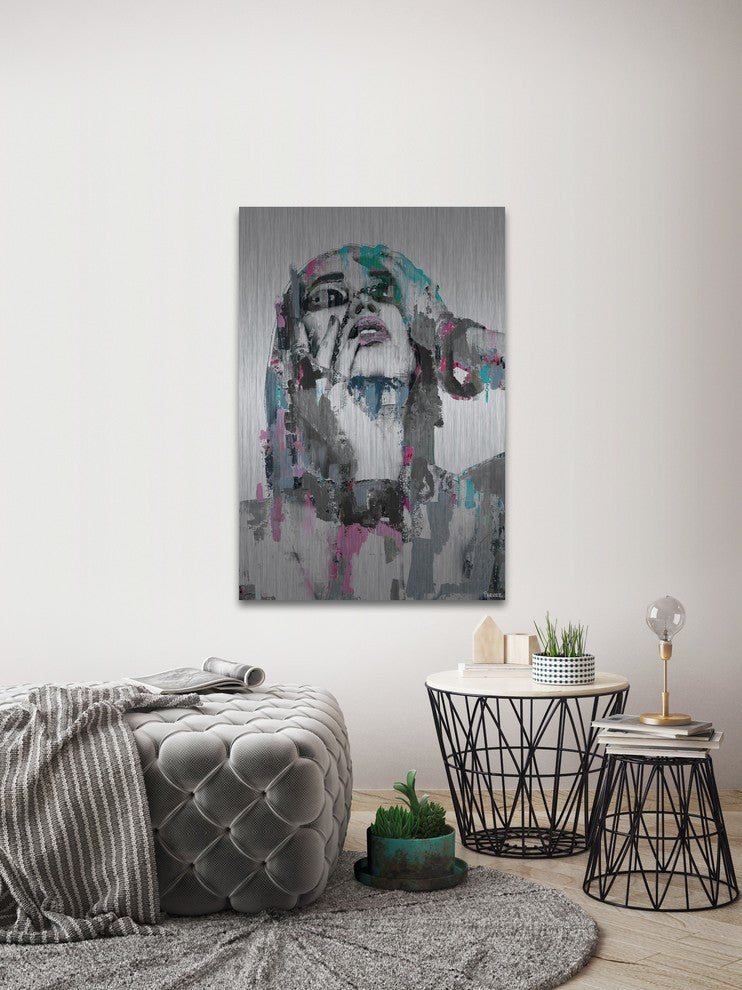 "Bewildered Beauty" Painting Print on Brushed Aluminum, 40"x60"
