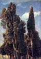 Johann Wilhelm Schirmer Cypresses Wall Decal