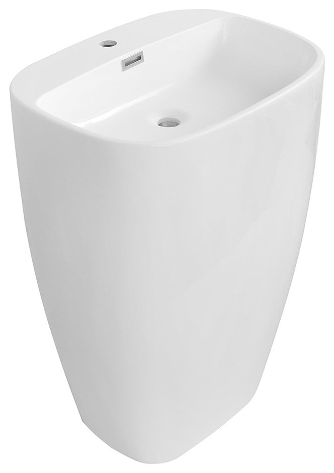 24" Streamline K-1680-24 Solid Surface Resin Freestanding Basin