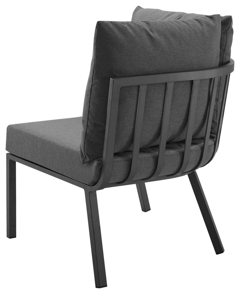 Lounge Sectional Sofa Chair Set, Aluminum, Metal, Gray, Modern, Outdoor