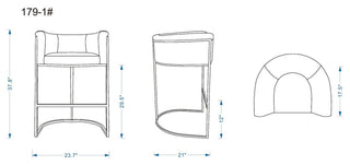 Manhattan Comfort Cosmopolitan Bar Stool