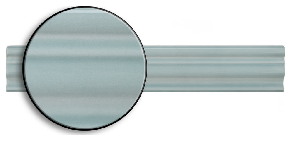 Chester Chair Rail Acqua Ceramic Wall Trim