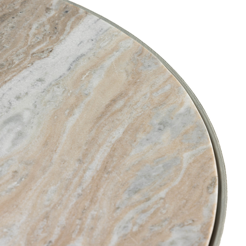 Corbett Coffee Table-Textured Matte Wht