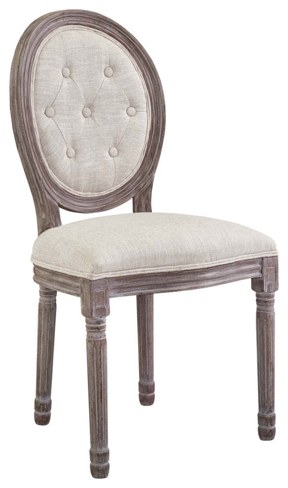 Beige Arise Dining Side Chair Upholstered Fabric Set of 4