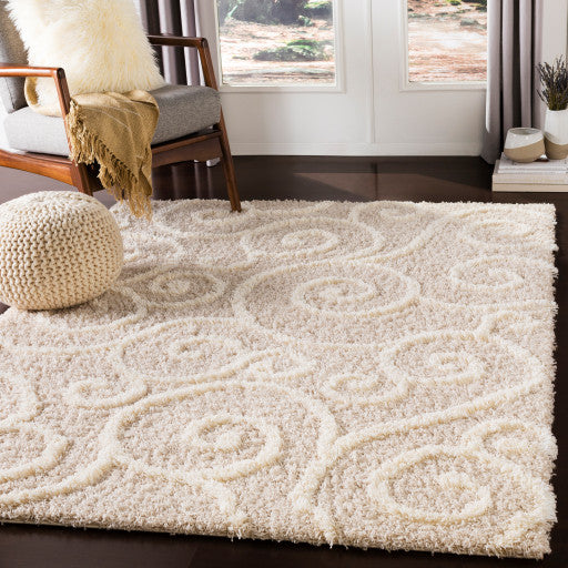 Surya Urban Shag USG-2300 7'10"x10'2" Rug, Beige/Cream
