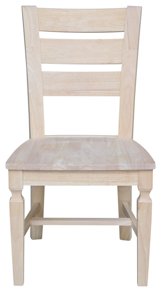 Vista Ladderback Chair - Set of 2 Chairs, Unfinished