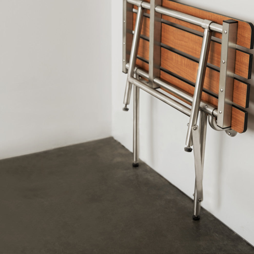 ADA Bariatric Wall Mount Folding Transfer Bench Shower Seat, Right-Handed, 26"