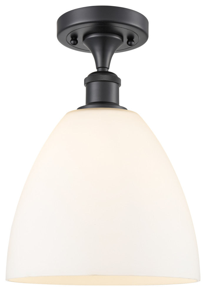 Innovations 516-1C-BK-GBD-91-LED 1 Light Semi-Flush Mount, Matte Black