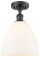 Innovations 516-1C-BK-GBD-91-LED 1 Light Semi-Flush Mount, Matte Black