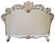 Acme Vendome Loveseat With 3 Pillows Champagne PU and Antique Pearl Finsih