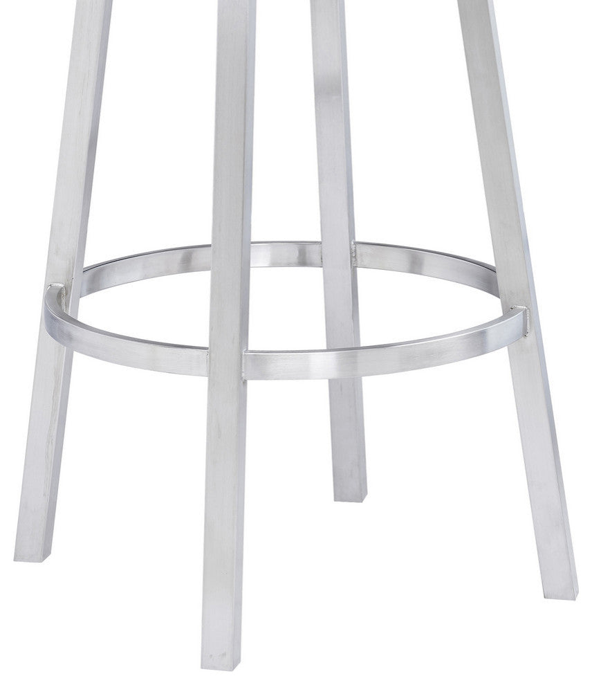 Madrid Swivel Stool, White, 30"