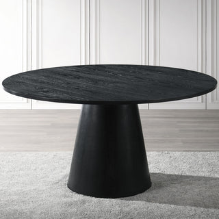 Terra Transitional Round Dining Table Only, Black