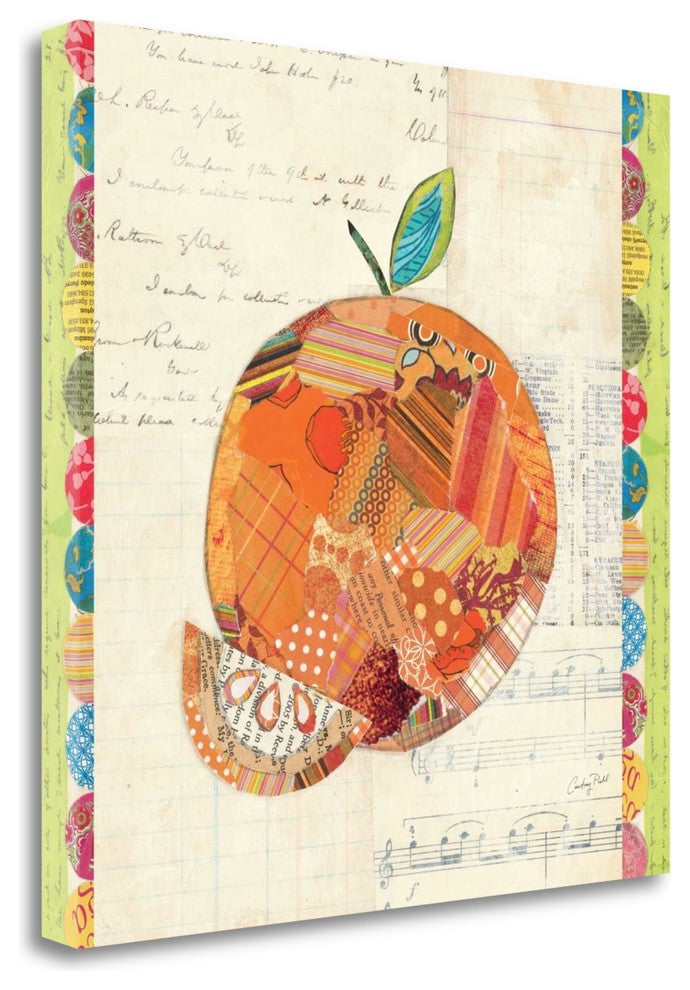 "Fruit Collage IV - Orange" By Courtney Prahl, Giclee on Gallery Wrap Canvas