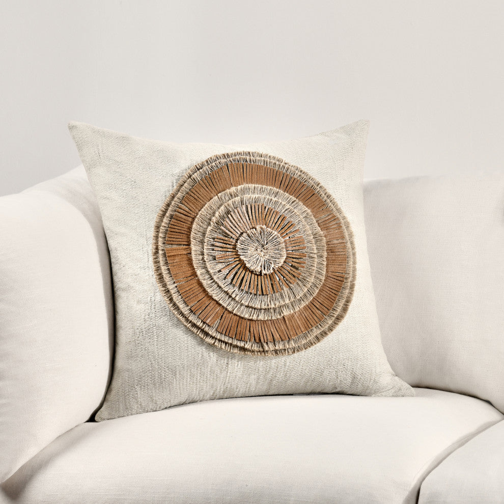 Pueblo 22" Cotton Fabric Throw Pillow by Kosas Home