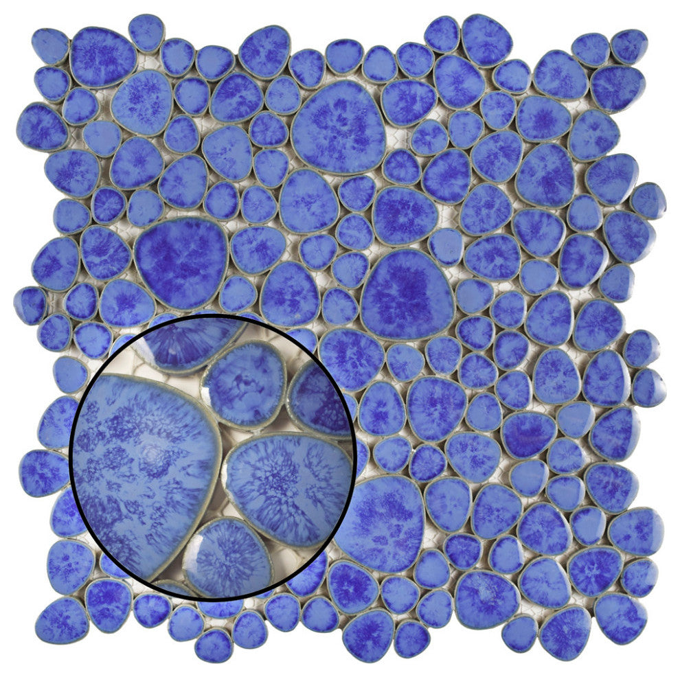 Pebble Blue Cloud Porcelain Floor and Wall Tile