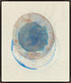 36x42 Mavi Daire IV, Framed Artwork, Espresso