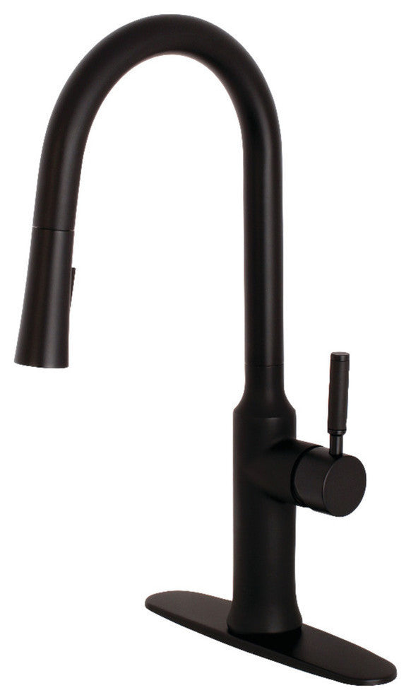 Gourmetier Single-Handle Pull-Down Kitchen Faucet, Matte Black