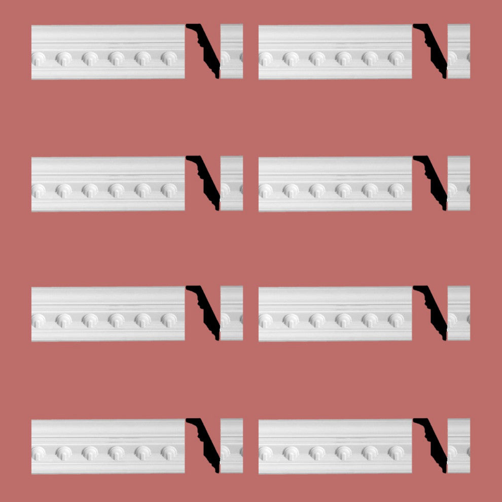 Ornate Cornice White Urethane Golfini Design 8 Pieces Totaling 756" Length