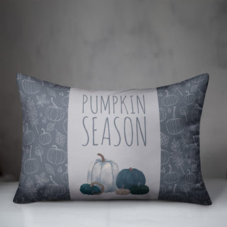 Pumpkins Blue 4 14"x20" Spun Poly Pillow