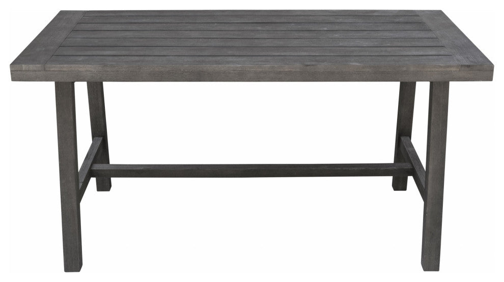 Dark Grey Dining Table With Leg Support