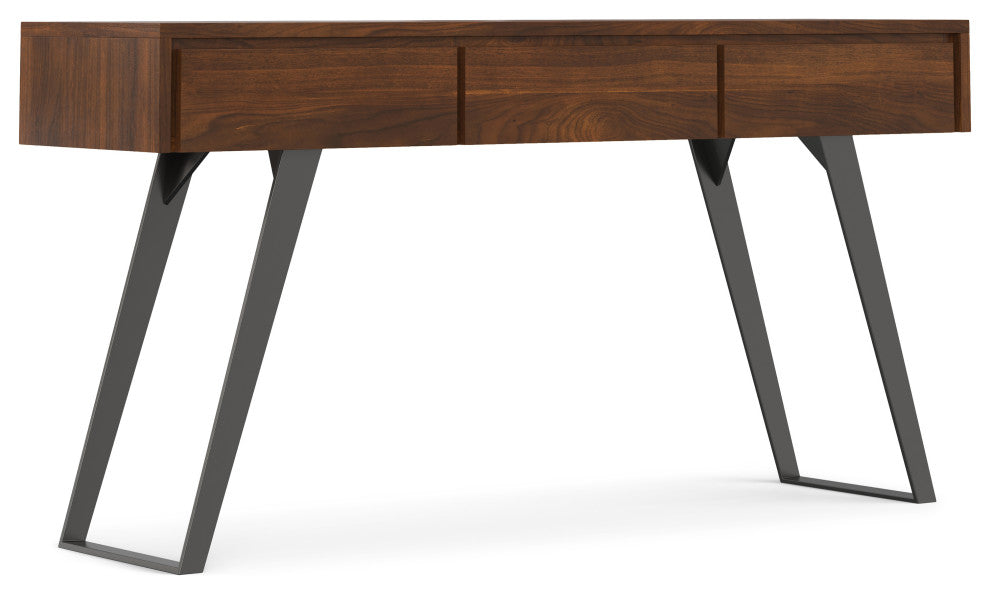 Lowry Console Sofa Table, Walnut Veneer