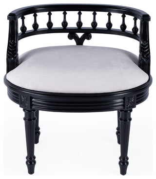 Butler Hathaway Vanity Seat, Black Licorice