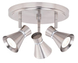 Alto 3-Light Directional Light, Brushed Nickel With Chrome