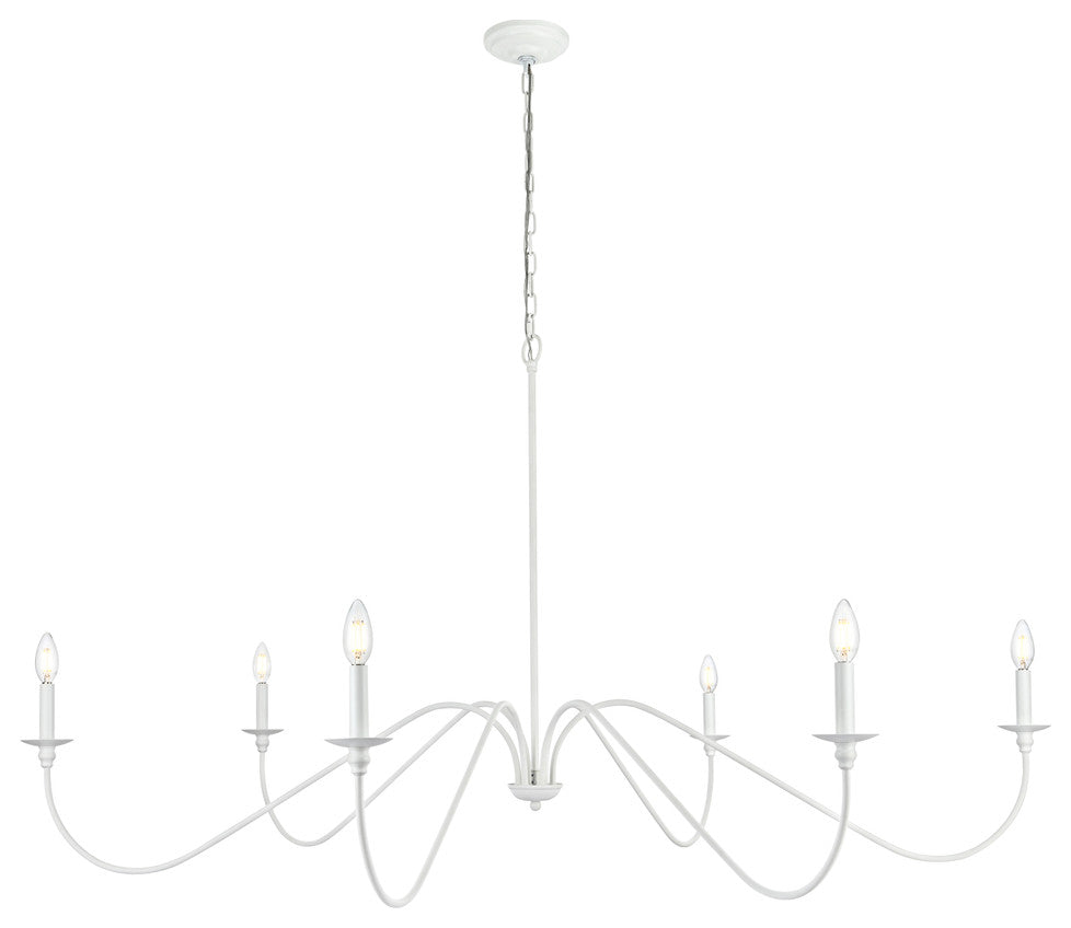 Living District Rohan 60" Chandelier in White