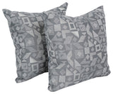 17" Jacquard Throw Pillows With Inserts, Set of 2, Nina Grayst