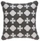 HomeRoots 20" x 0.5" x 20" Transitional Gray and White Pillow Cover