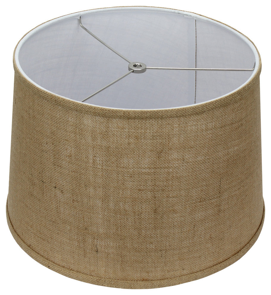 Fenchel Shades, 13"x15"x10" Spider Attachment Lamp Shade, Burlap Natural