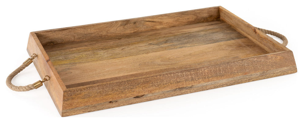 Caydence Rectangle Wood Trays, Set of 2