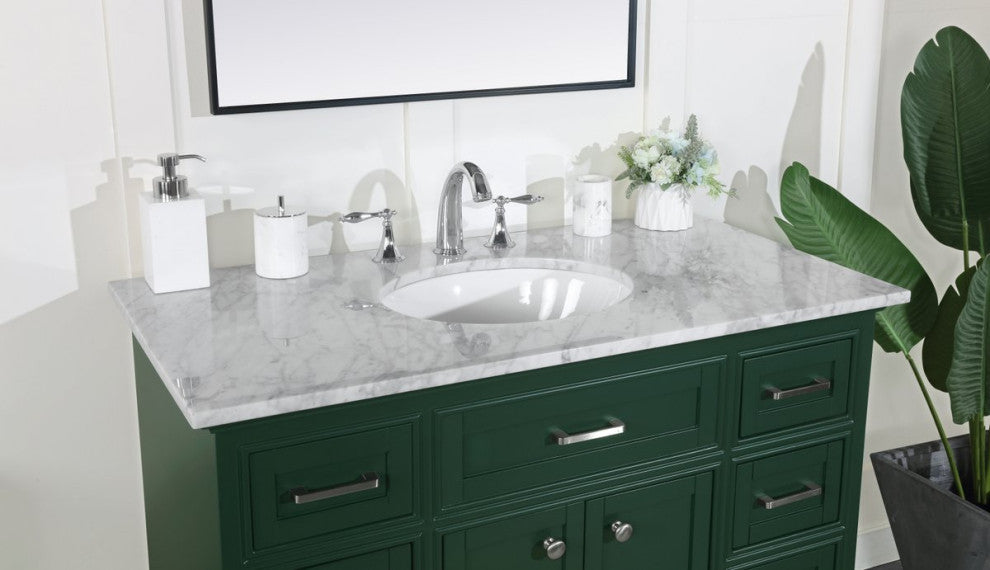 Amber Single Bathroom Vanity, Blue, Green, 42"