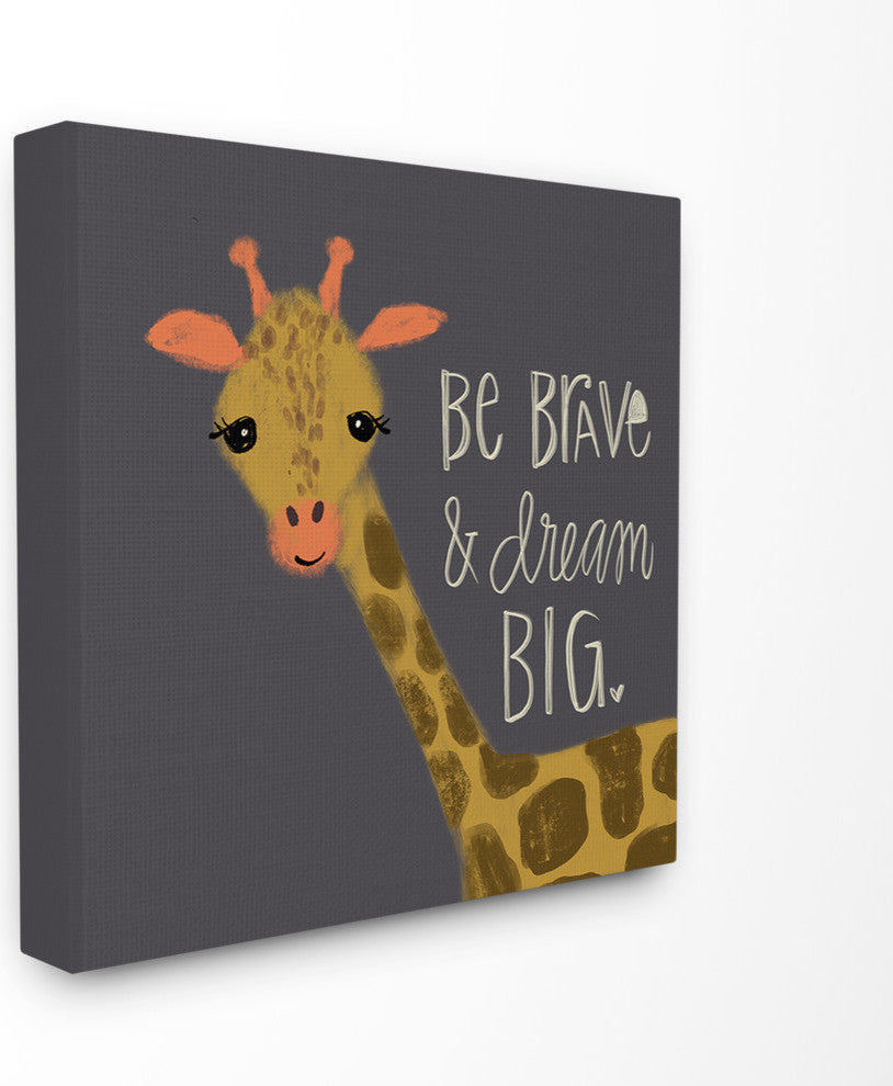 Stupell Industries Be Brave Dream Big Giraffe, 24 x 24
