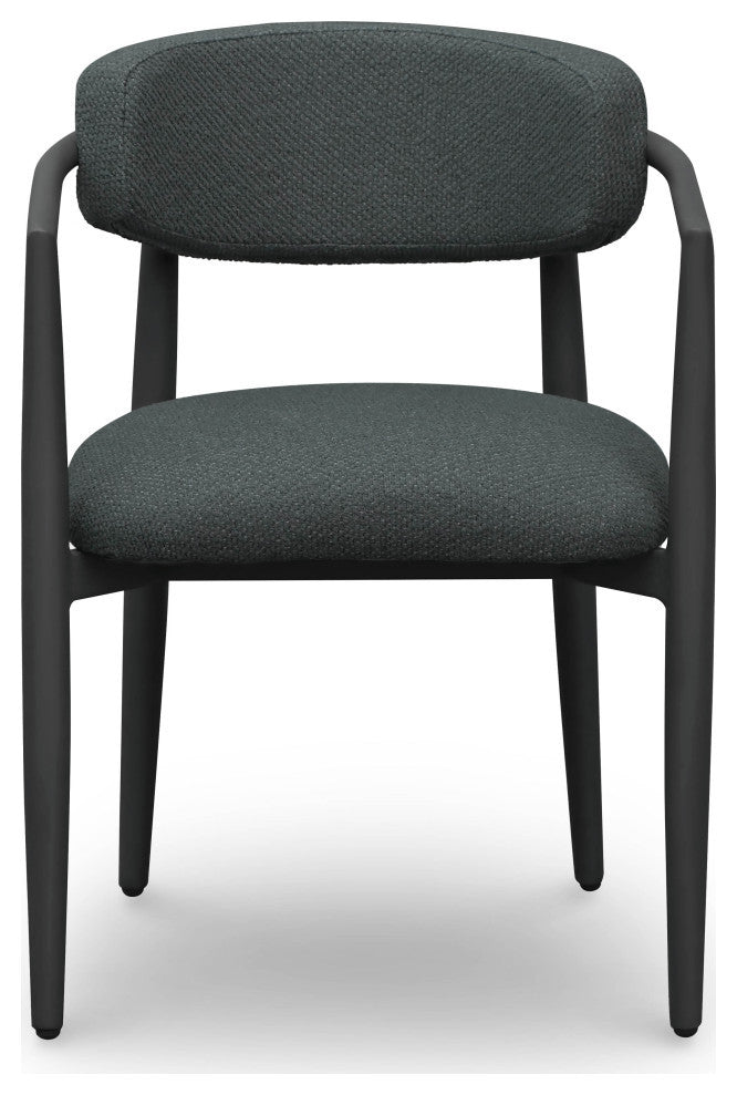 Annika Outdoor Dining Arm Chair, Black