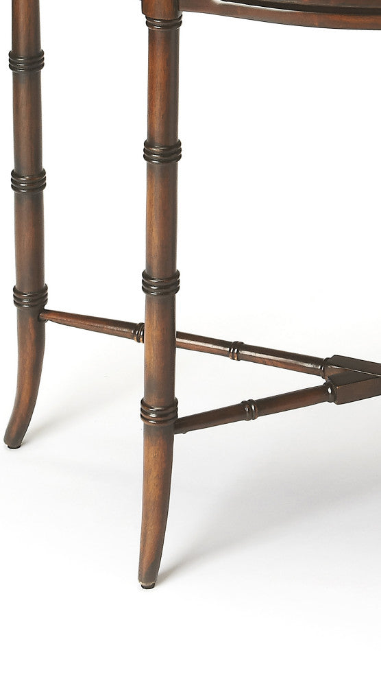 Butler Skilling Driftwood Demilune Console Table, Dark Brown