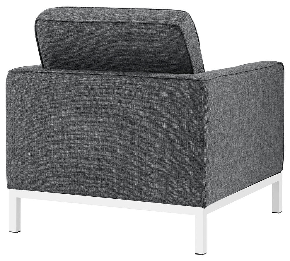 Loft Upholstered Fabric Armchair, Gray