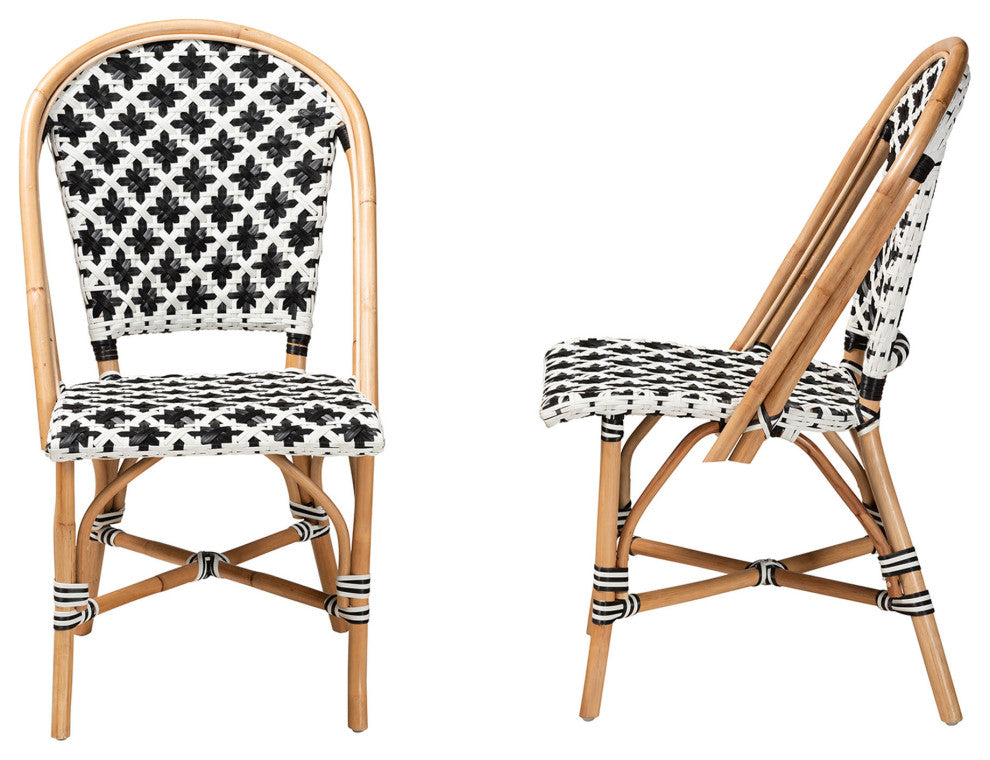 Gia Weaving Natural Rattan 2-Piece  Bistro Chair Set