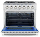 4-Piece, 36" Gas Range, 36" Range Hood, 24" Dishwasher and Refrigerator