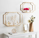 Ciel Modern Glam Metal Wall Shelf Set, Gold 2 Piece