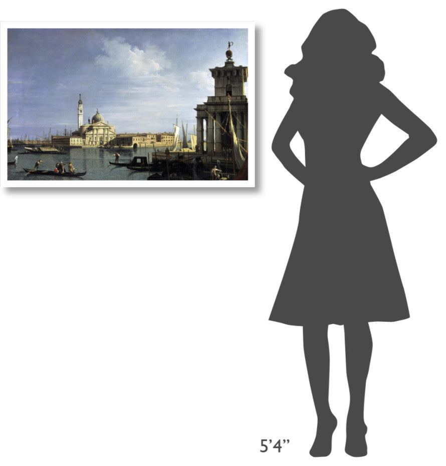 "The Island of San Giorgio Maggiore, Venice" Print by Canaletto, 38"x25"