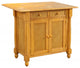 Light Oak Extendable Kitchen Island With Drop Leaf Top, Drawers And Cabinet