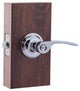 KL2240BC Scandinavian Style Keyed Entry Lever, Polished Stainless