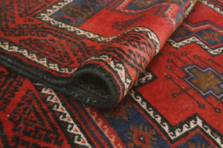 Fine Vintage Distressed Helmand Red/Blue Runner, 3'1x9'3