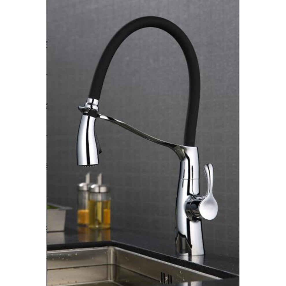 Transolid Organix Pull-Out Kitchen Faucet, Polished Chrome