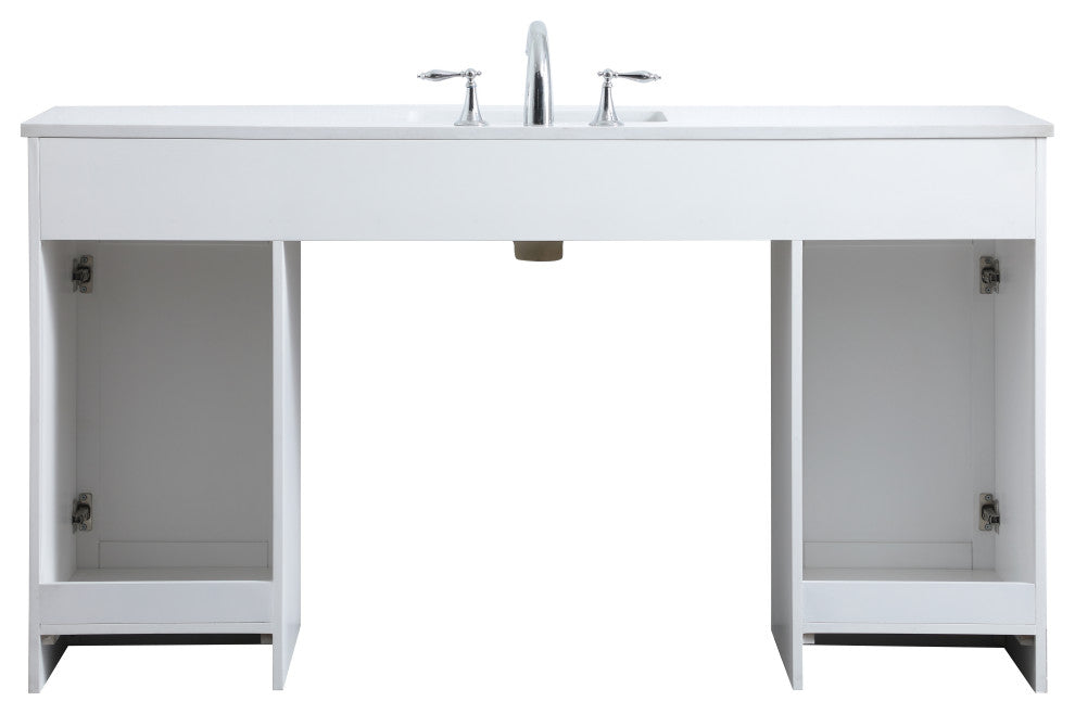 60" ADA Compliant Bathroom Vanity, White