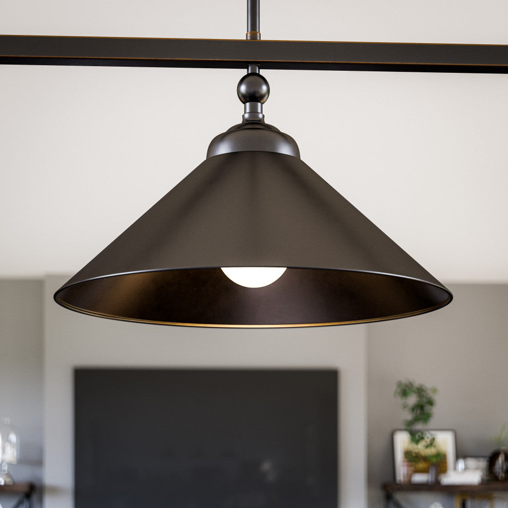 Kenroy 93247ORB 3-Light Island Pendant, Conical