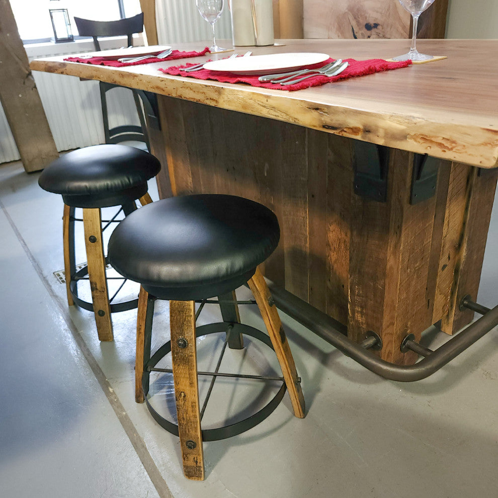 Swivel Barrel Stool, 25" High, Backless