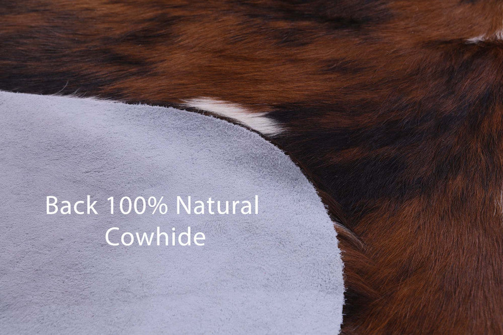 6' 9" X 5' 9" Natural Cowhide Rug C1717