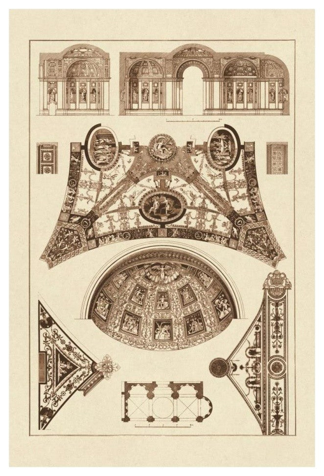 "Cross Vaults of the Renaissance" Digital Paper Print by J. Buhlmann, 22"x32"